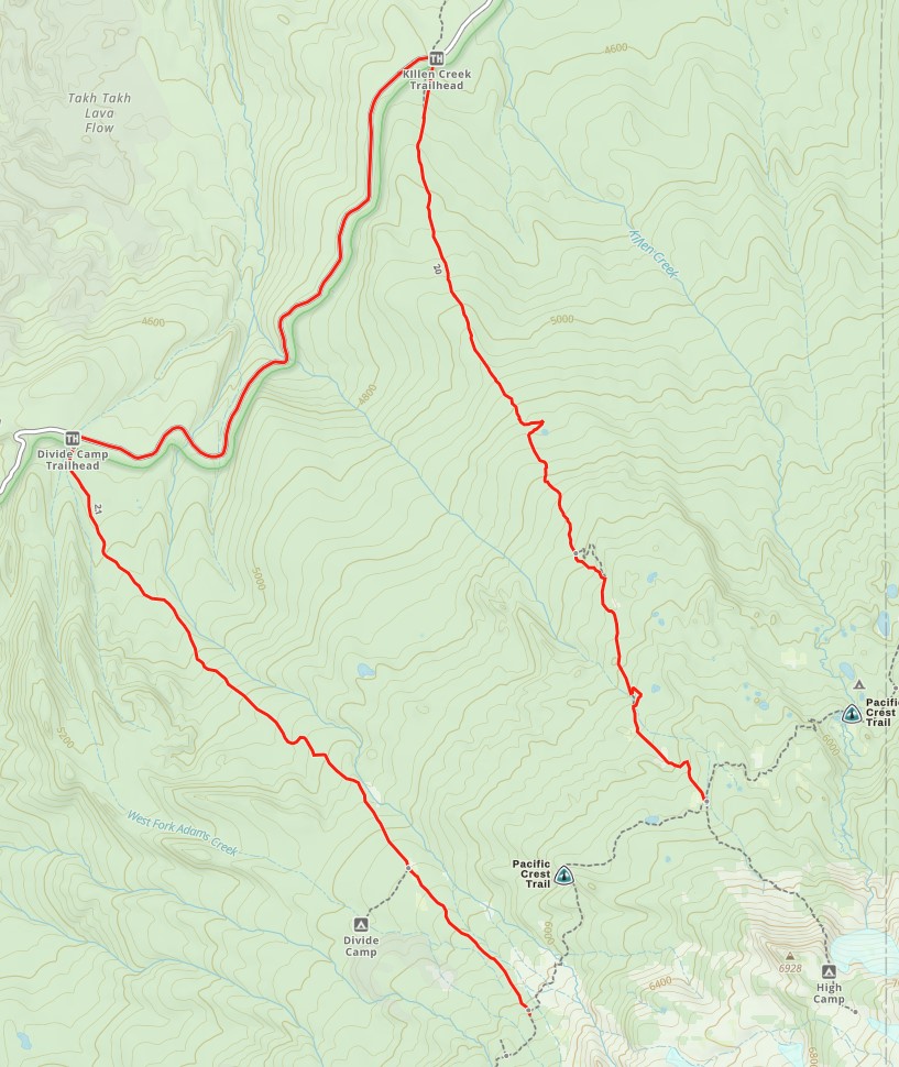 Adams Creek alternate route